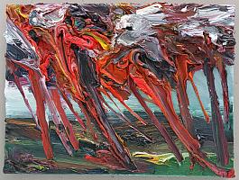 Harry Meyer, Regen, 2005, OelLw, 30 x 40 cm